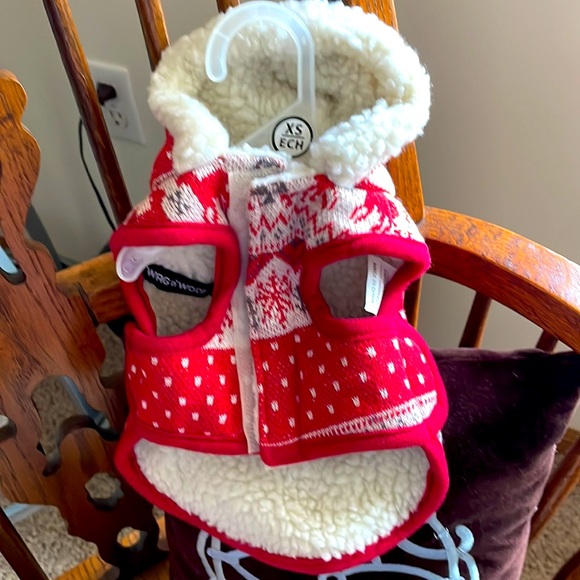 🐾Super Cute “WAG N WOOF” woollike Sherpa winter dog jacket.🍁☃️❄️ - Picture 2 of 8
